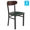 Flash Furniture Green Vinyl Dining Chairs - Walnut Wood Backs, 2PK 2-XU-DG6V5GNV-WAL-GG - alternate 10